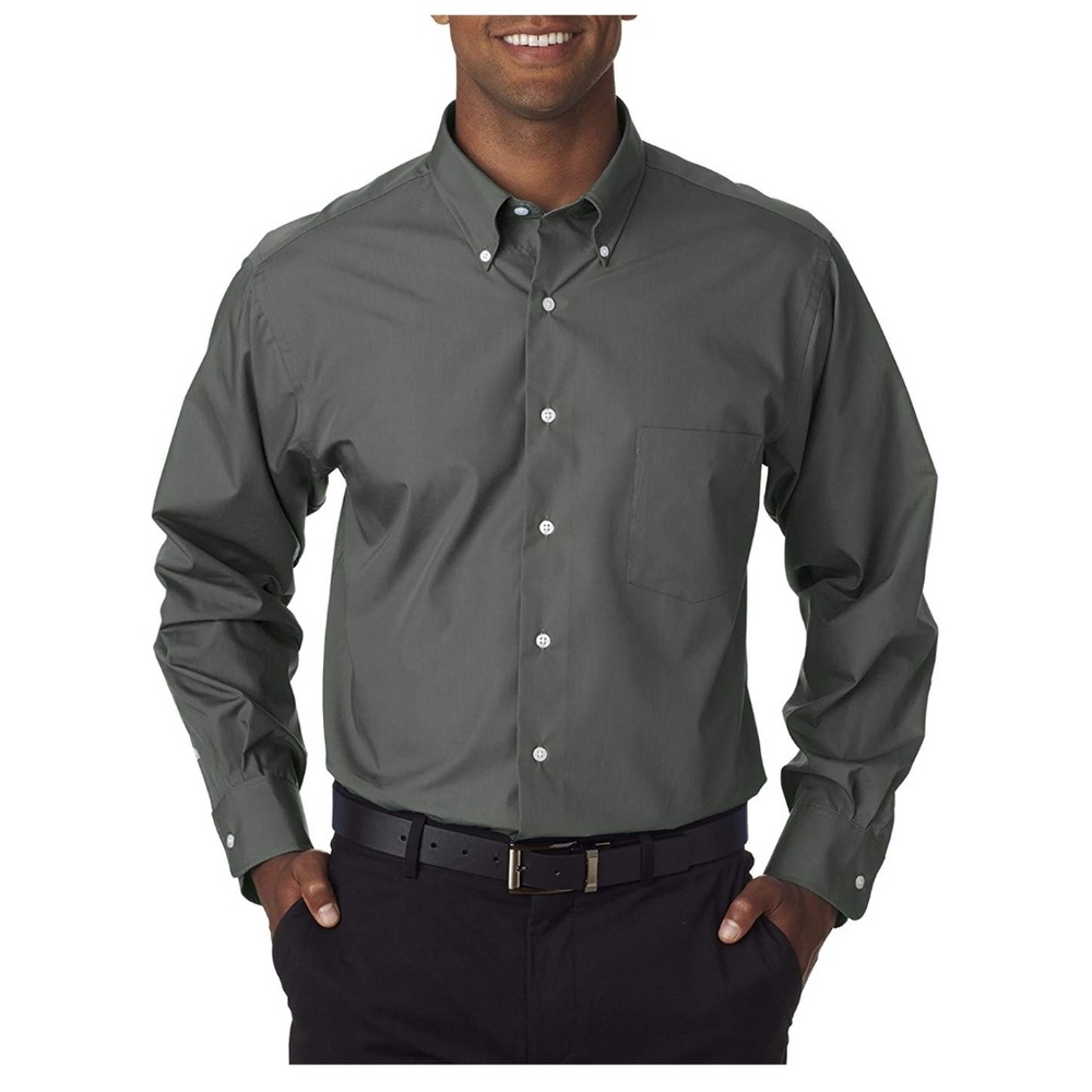 Mens VanHeusen long sleeve silky poplin